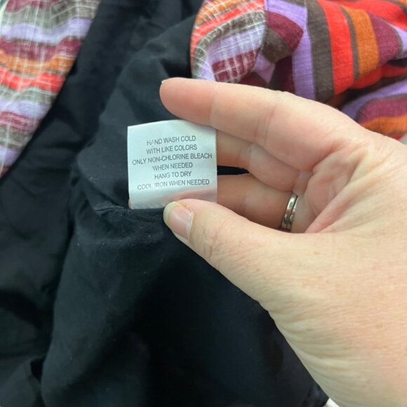 Modcloth dress women's M red purple v neck linen blend sleeveless Retro - Picture 6 of 10